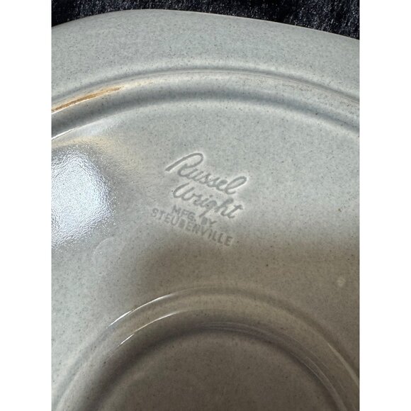 Russel Wright Steubenville Gray Ceramic Plate With Organic Shape - Picture 4 of 5